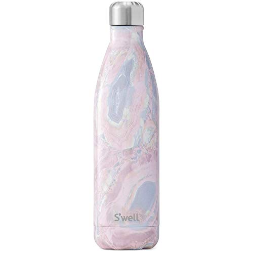 S'well Stainless Steel Water Bottle - 25 Fl Oz - Geode Rose - Triple-Layered Vacuum-Insulated Containers Keeps Drinks Cold for 48 Hours and Hot for 24 - BPA-Free - Perfect for the Go