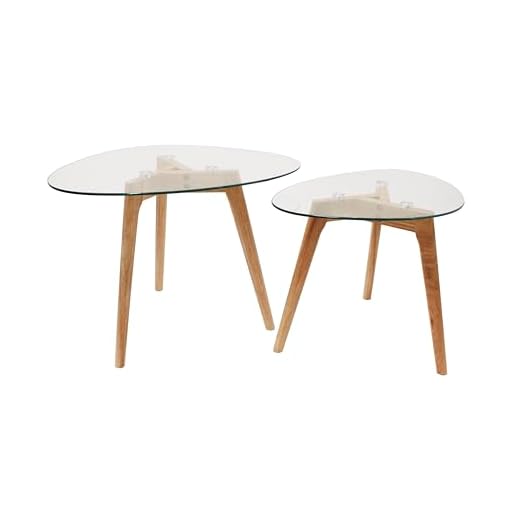 HOME DECO FACTORY - HD3212 - Tables Gigognes Verre Trempe Transparent Résistant, avec visseries Apparentes, 60 x 45 x 43 cm - 50 x 38 x 40 cm, Modulez l'espace dans Votre Salon