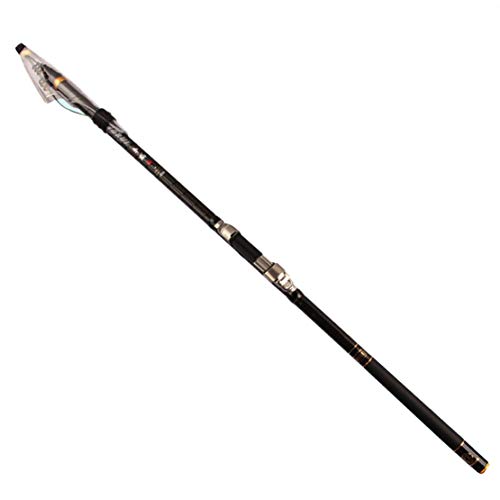 Canne à pêche carbone spinning rod pôle long shot 6.3m noir pour la rive