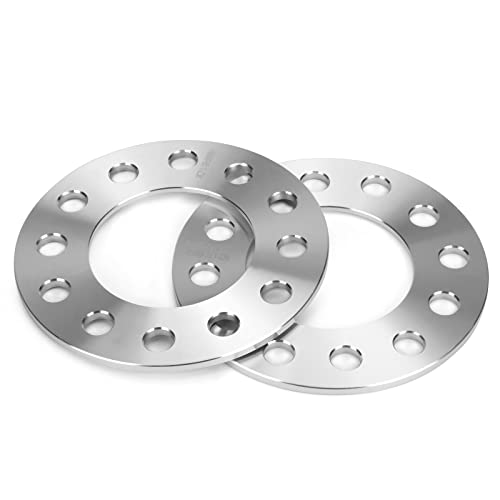 KSP 6mm 1/4 inch 6 Lug Universal Wheel Spacers, 6x5.5 6x135 6x139.7 Spacer for Ranger Bronco F150 Silverado Sierra Ram 1500 Expedition, 2PCS Forged CNC Machined Rim Spacer 93.1mm Hub Bore(Aluminum)
