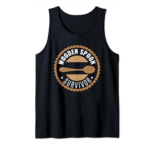 Cuchara de madera SurvivorI Survived Cuchara de madera para adultos Meme Camiseta sin Mangas