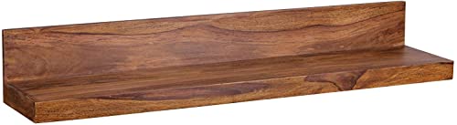 Image of CRAFT D ARTS Sheesham Wood Floating Shelves for Wall Set of 2, Rustic Wall Mounted Ledge Shelf for Bathroom, Bedroom, Living Set of - 2 Pieces