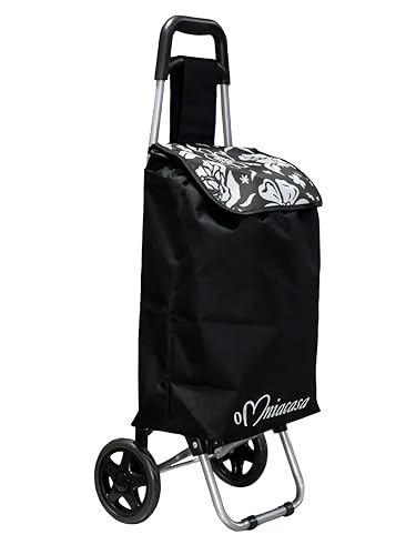 Omniacasa Carrello Spesa Nero | Trolley Portaspesa...