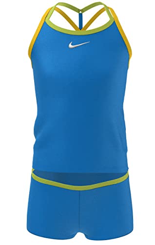 Nike Swim Girls' Essential T-Crossback Tankini Set Photo Blue XS (6X Little Kids) / Photo Blue