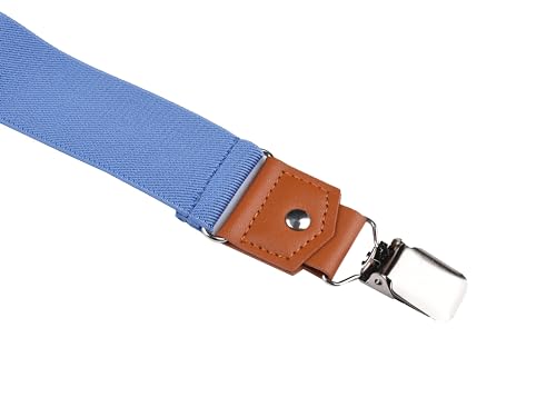 Image of Suspenders for Men Y Back Adjustable Elastic with Strong Clips 47 Inches
