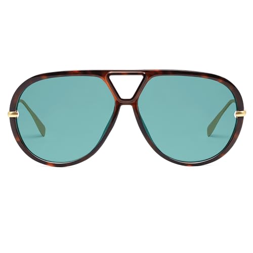 Image of VANLINKER Oversized Trendy Polarized Aviator Sunglasses for Women Men Retro Round Sunglasses Vintage Shield Shades VL9798