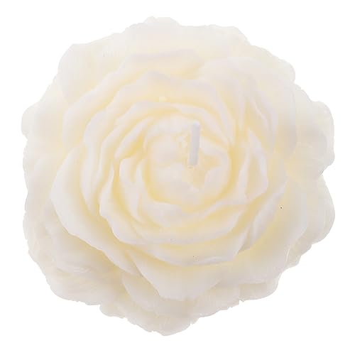 GOOHOCHY Floral Scented Candle Peony Shape Candle Light for Wedding Decor 4 Pack