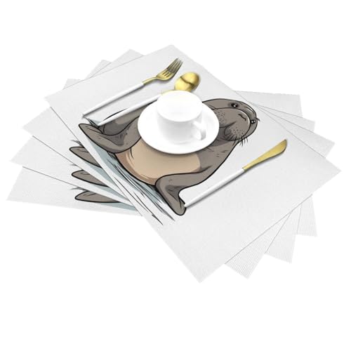 Sets de table de cuisine durables 45,7x30,5cm en PVC - 7