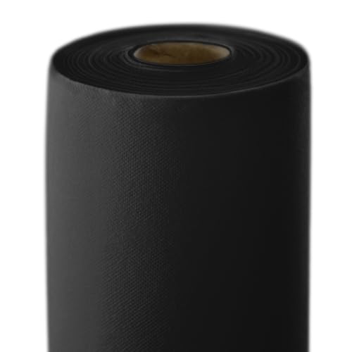 Générique Nappe Spunbond Intissée en Rouleau 50 M x 120 cm, pour Restaurants, Evenements Professionnels et Traiteurs (Noir)