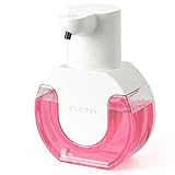 Automatic Foaming Soap Dispenser Touchless Wall Mount and Scented Tablet Included 15oz auto with 4 Levels Adjustable USB Rechargeable Infrared Sensor for Bathroom Kitchen, White