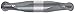 Morse Cutting Tools 90631 Stub Length Ball Nose Double End Mills, Solid Carbide, Titanium Aluminum Nitride Finish, Center Cutting, 30 Degree Helix Angle, 2 Flutes, 7/16" x 7/16" Size