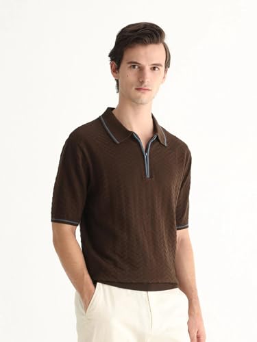 Image of Rare Rabbit Regular fit Textured Polo