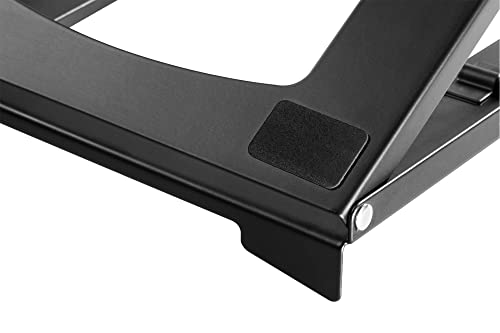 DIGITUS Laptop Stand - Adjustable in 5 Positions - for 10" to 15" Laptops - Durable Steel - Black