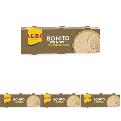 Albo Bonito del Norte en Aceite de Oliva 3 x 92 g (Paquete de 4)