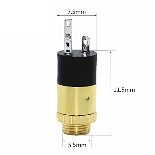 100PCS 3.5MMcylindrical Socket PJ-392 Stereo Female Socket Jack with Screw 3.5 Audio Video Headphone Connector PJ392 Gold Plated