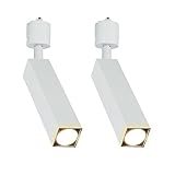 Allegro Lighting スポットライト LED一体型 LED電球内蔵 ライティングレール専用 ダクトレール レールライト 電球色 昼白色 1灯 ダクトレール用照明 LED 一体式 おしゃれ照明 スポット照明 ダイニング 間接照明 ハロゲン電球 (2セット, 電球色-白器具)