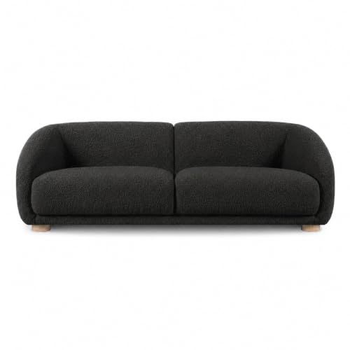 Image of Kaniel Premium Boucle Fabric 3 Seater Sofa for Living Room and Offices Black