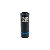 Klein Tools 66001 2-in-1 Impact Socket, Socket Wrench Sizes 3/4-Inch and 9/16-Inch Hex, 12-Point...