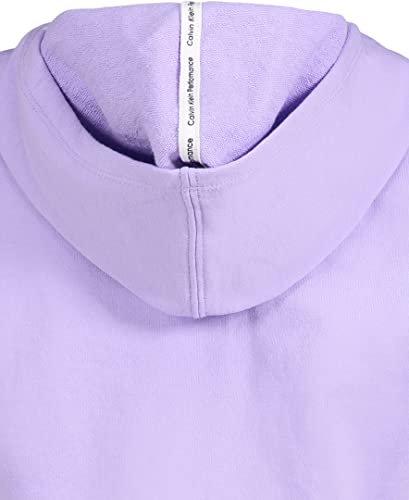 Calvin Klein Girls' Performance Hooded Tank Top, Soft & Sporty with Cap Sleeve & Finished Cuffs, Colorblock Violet Tulip, Size M 8/102