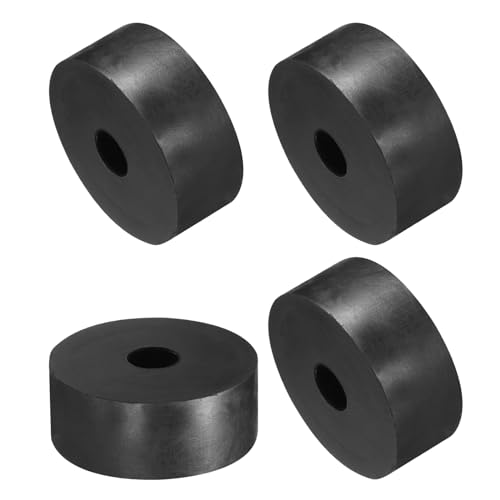 QUARKZMAN 4 Stück Gummi Unterlegscheiben Gummispacer Distanzhülsen 50mm OD 12mm ID 20mm Höhe Runde Antivibrations Spacer Gummibuchsen Dichtungen Dicke Gummischeiben für Haus Auto Zubehör