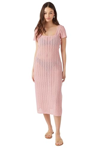 Vestido midi de encaje de ganchillo Nina en color blanco ideal para eventos