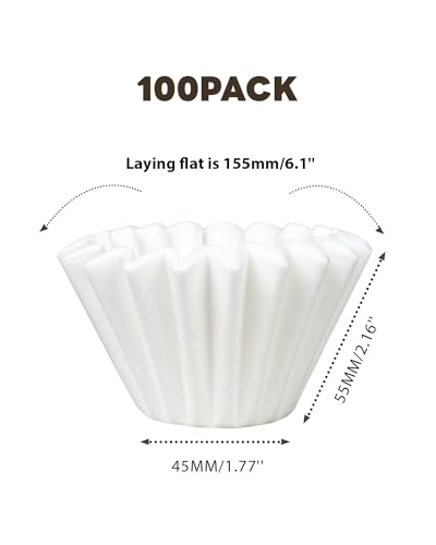 Kalita Wavecompatible 1-2 Cup Disposable Coffee Filters, 100 Count