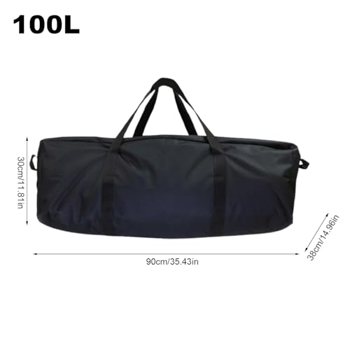 Sac de camping étanche grand volume noir pour matériel outdoor