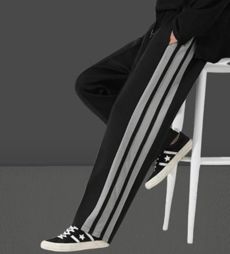 Image of MiraMichi Men's Stretchable Lycra Track Pants | Slim Fit Activewear for Gym, Yoga & Casual Wear