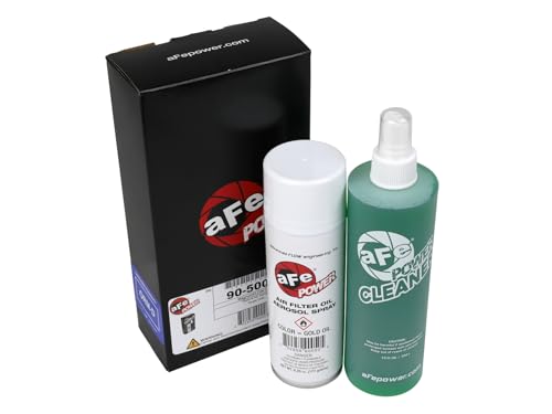 aFe Power Air Filter Restore Kit: 12oz Filter Cleaner and 6.25oz Aerosol Filter Oil - Gold, Restores Pro GUARD7 Engine Air Filters, #90-50000