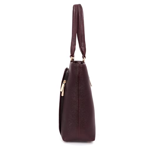 Image of RICHSIGN LEATHER ACCESSORIES Full Grain Natural Leather Top Handle Satchel Shoulder & Handbags