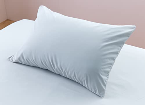 テイジン 防ダニ 枕カバー 43×63cm用 ミクロガード スタンダード 日本製 ピローケース 国産 ダニ対策 薬剤不使用 ノンダスト ハウスダスト対策 ホコリがでにくい 洗える まくら TEIJIN 帝人 (45×65cm, ブルー)