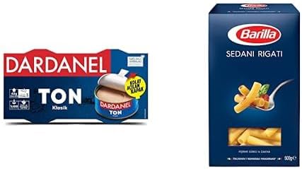 Dardanel Barilla Ince Uzun (Sedani Rigati) Makarna 500 Gr & Ayçiçek Yağlı Ton Balığı 2x140 gr