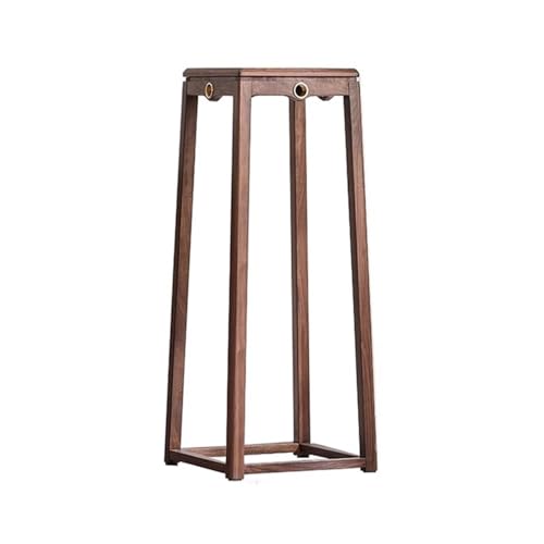 WFchenj222-6 Pedestal para bonsái Macetero Trapezoidal Simple de Nogal Negro, Estante de Madera con mortaja for Flores, Adorno de Mesa Soporte de exhibición para macetas
