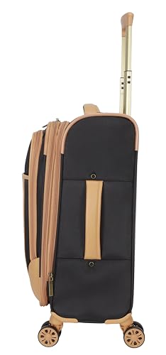 Image of Dockers Seahorse Softside Expandable 8-Wheel Spinner Travel Carry On Luggage, 20-Inch, Black