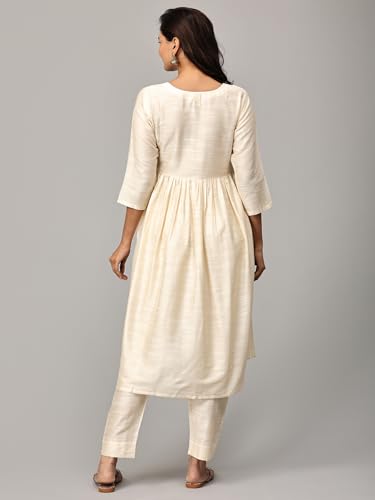 Image of The Mom Store Women's Raw Silk Maternity and Nursing Kurta Set | Front Zipper for Easy Feeding Pre and Post Pregnancy