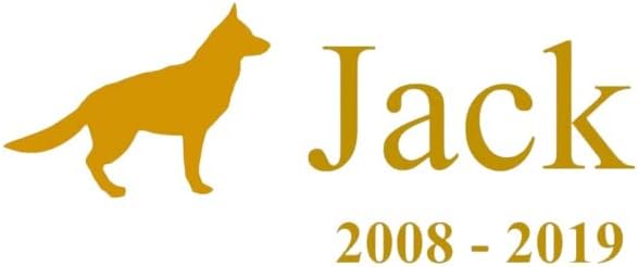 Personalized Engraved Memorial Plaque for Dog,German Shepherd, 12 inch x 6 inch Pet Memorial Marble (Black)