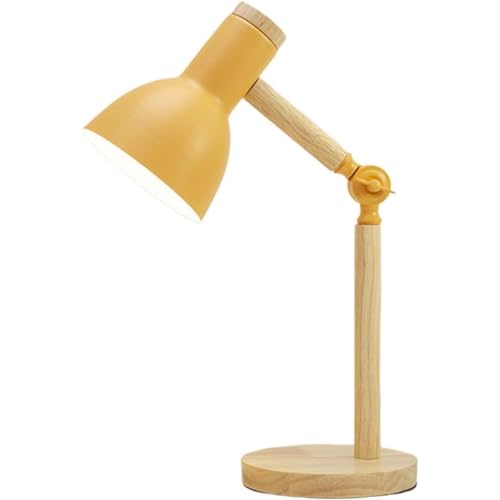 Rosoy 電気スタンド、デスク ランプ、デスクトップ 、ベッドサイド 、北欧、モダンなルーム サイド 、子供用オフィス ブック 、読書、勉強用、工業用 (LED電球 12W 三色光,イエロー)