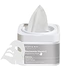 Mary&May Niacinamide Vitamin C Daily Mask - Quick Dispenser Type Korean Face Mask Sheet for Radiance Clear Skin - Dark Spot Correction and Luminous Skin - Hypoallergenic and Eco-Friendly, 30 Sheets