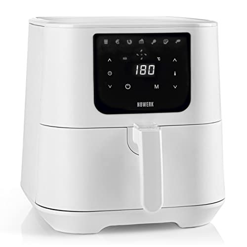 N8WERK Moonlight White Varmluftsfritös – 7 program, 5,5 l korg