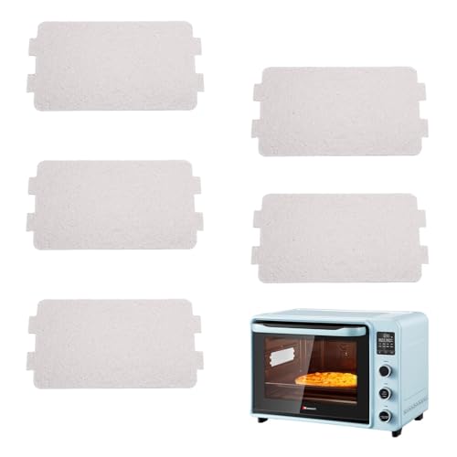 Microwave Mica Plate,5 PCS Microwave Waveguide Cover Kitchen Microwave Sheet Mica Sheet for Microwave Oven Guide Plate Oven Accessories for Home Kitchen(117×65MM)