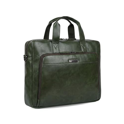 Image of VISMIINTREND Vegan Leather Laptop Bags for Men & Women, Office /Travel, Laptop Messenger /Briefcase Bag, Stylish, Fits 13 /14 /15.6 Inch Laptop, Macbook Bag | Corporate Gifts for Men
