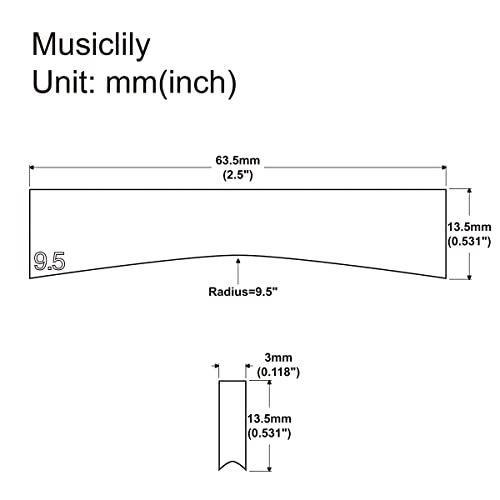 Musiclily Ultra 10 Inch Radius Brass Fret Press Insert for Acoustic Electric Guitar Bass - Image 2