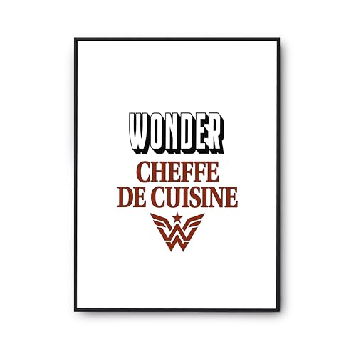 Poster Wonder Cheffe de cuisine pour animer les murs de votre espace culinaire familial