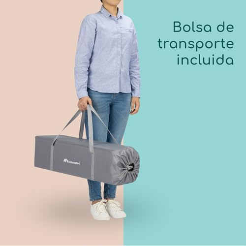 Bebeconfort Sweet Dreams, Cuna de Viaje, 0-3 años (0-15 kg), Cuna de Viaje Ligera y Lista para Viajar, Colchón Grande Acolchado, Ventana de Entrada Lateral, Cierre Compacto fácil, Mineral Gray - imagen 6