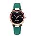 Frauen Uhren Luxus Quarzuhr Uhr Frau Stretchuhr Wandaufkleber (Color : Green)