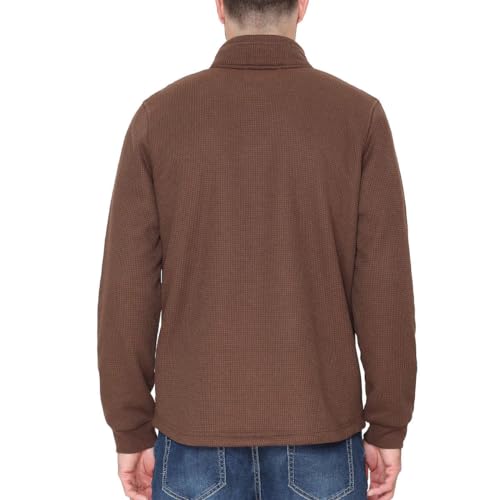 Men’s Bonded Fleece Lined Body Lined Quarter Zip Pullover Top2