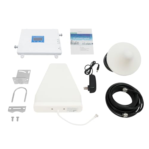 Cell Phone Signal Booster for Home & Office, 1500 Sq Ft Coverage, Supports 5G/4G/3G Band 1/3/8, with Outdoor Antenna for Village, Garage, Basement, Apartment, 1614 Sq Ft Coverage Area