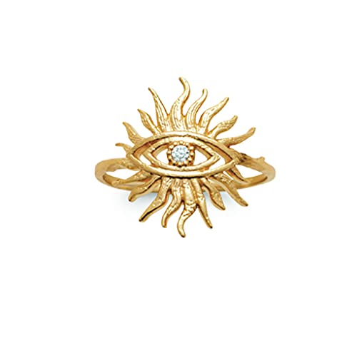 Bague Oeil et Soleil en Or avec son sachet cadeau élégant offert