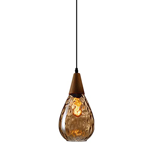 Suspension jaune en verre pour îlot de cuisine et table basse