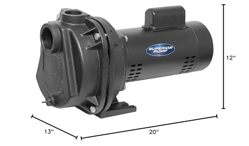 Superior Pump 96220 2 HP Cast Iron Lawn Irrigation Pump, Black - Thumbnail 3